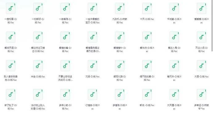 精选280首无损中文dj合集 每首都是网络神曲 flac/9.7g